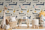 Playful Pups Wallpaper - D101 - WallTrend