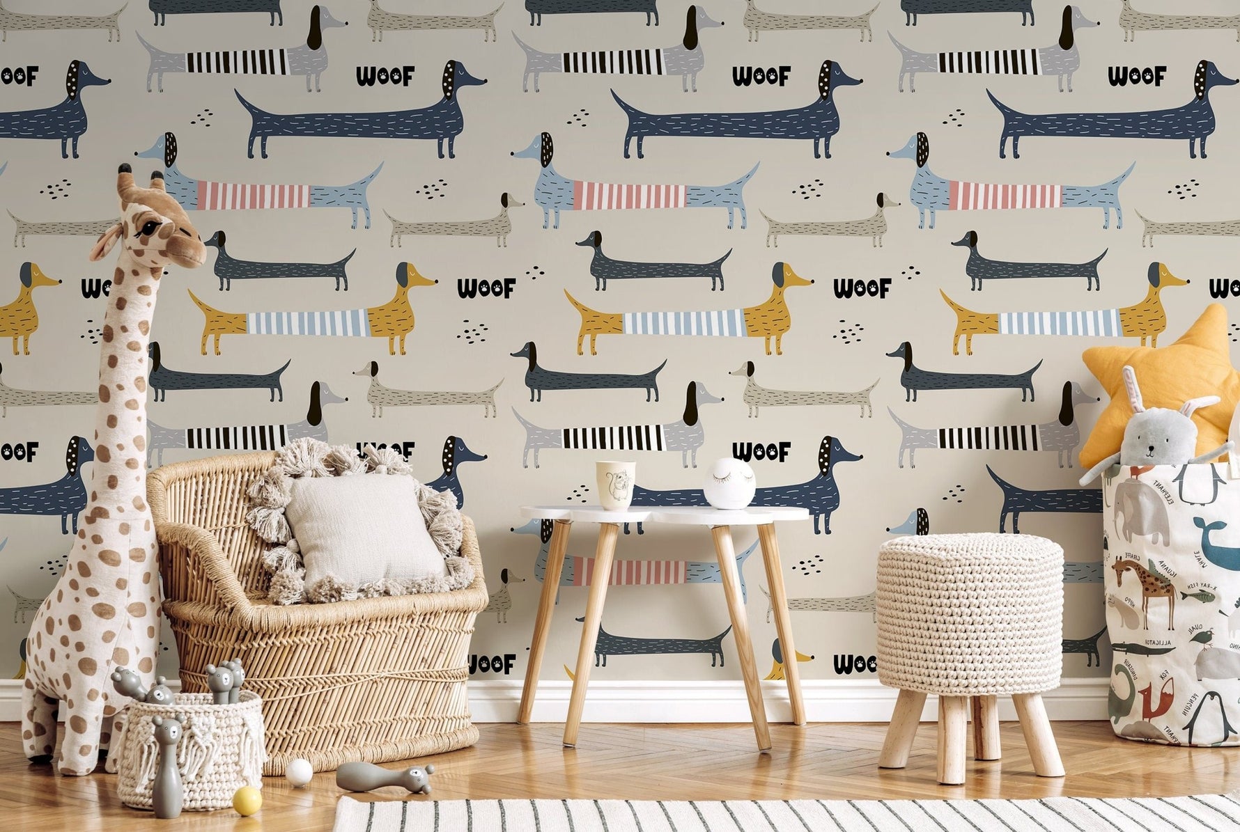 Playful Pups Wallpaper - D101 - WallTrend