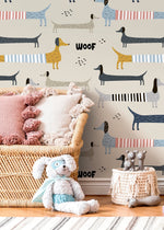 Playful Pups Wallpaper - D101 - WallTrend