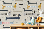 Playful Pups Wallpaper - D101 - WallTrend