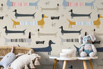 Playful Pups Wallpaper - D101 - WallTrend