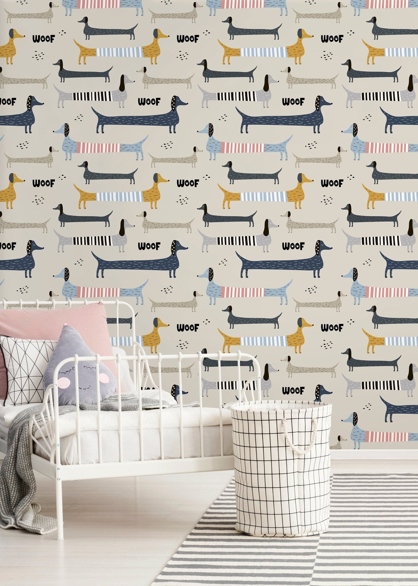 Playful Pups Wallpaper - D101 - WallTrend