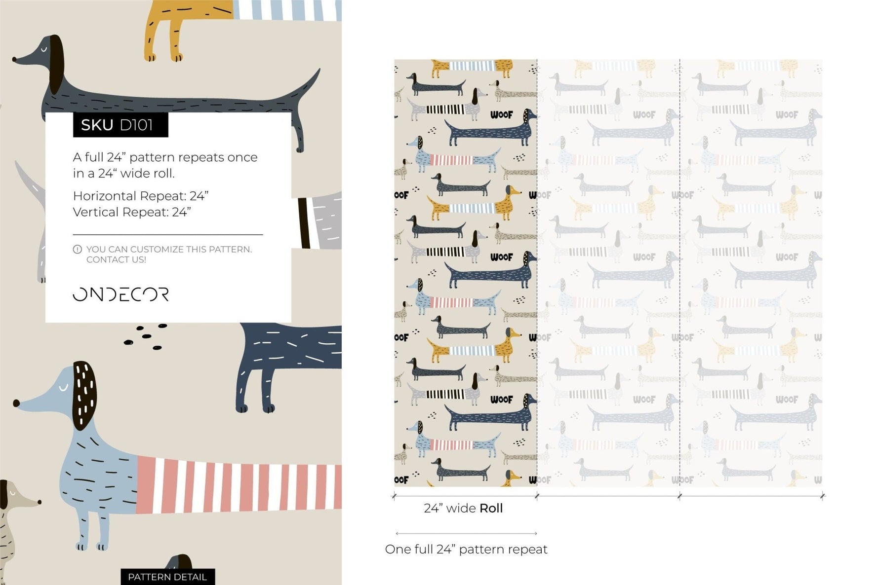 Playful Pups Wallpaper - D101 - WallTrend