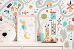 Playful Town Map Wallpaper - D504 - WallTrend