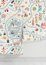 Playful Town Map Wallpaper - D504 - WallTrend