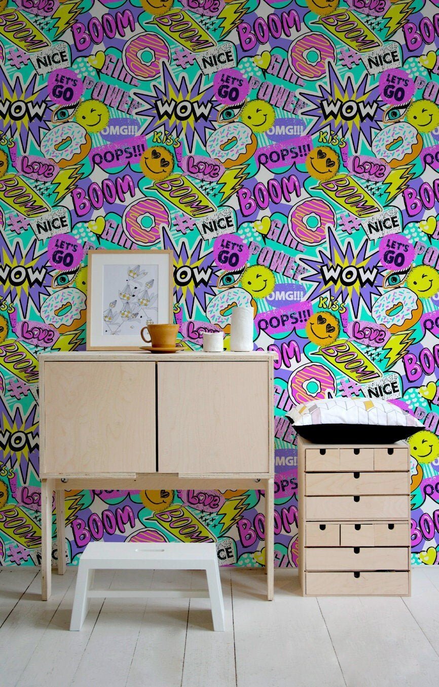 Pop Art Explosion Wallpaper - B563 - WallTrend