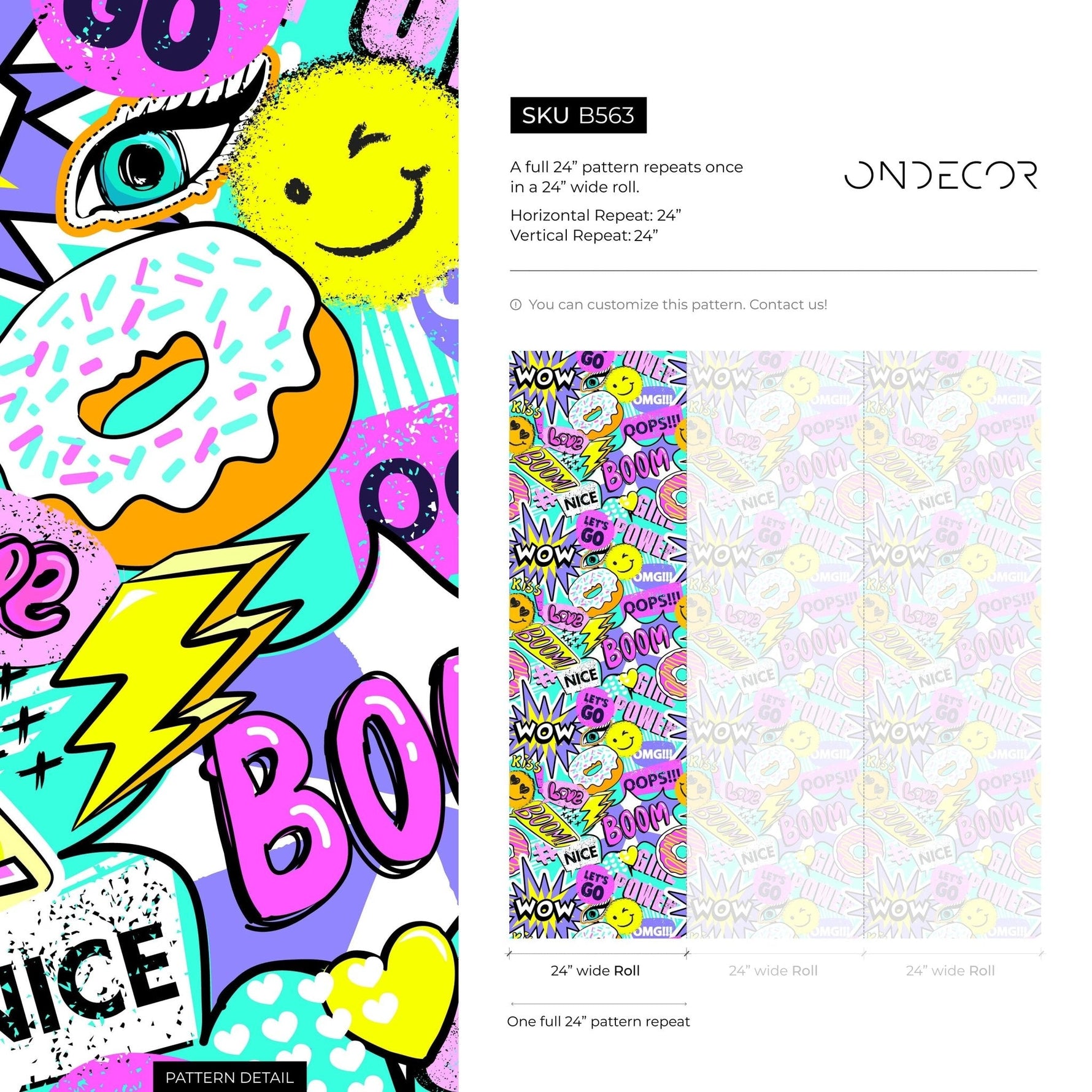 Pop Art Explosion Wallpaper - B563 - WallTrend