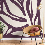 Purple Abstract Art Wallpaper Large Modern Wallpaper Peel and Stick and Traditional Wallpaper - D626 - WallTrend