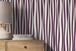 Purple Abstract Striped Wallpaper / Peel and Stick Wallpaper Removable Wallpaper Home Decor Wall Art Wall Decor Room Decor - D485 - WallTrend