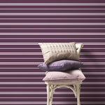 Purple Striped Wallpaper Modern Wallpaper Peel and Stick and Traditional Wallpaper - D760 - WallTrend