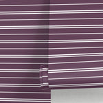 Purple Striped Wallpaper Modern Wallpaper Peel and Stick and Traditional Wallpaper - D760 - WallTrend