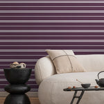Purple Striped Wallpaper Modern Wallpaper Peel and Stick and Traditional Wallpaper - D760 - WallTrend