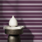 Purple Striped Wallpaper Modern Wallpaper Peel and Stick and Traditional Wallpaper - D760 - WallTrend