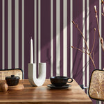 Purple Striped Wallpaper Modern Wallpaper Peel and Stick and Traditional Wallpaper - D787 - WallTrend