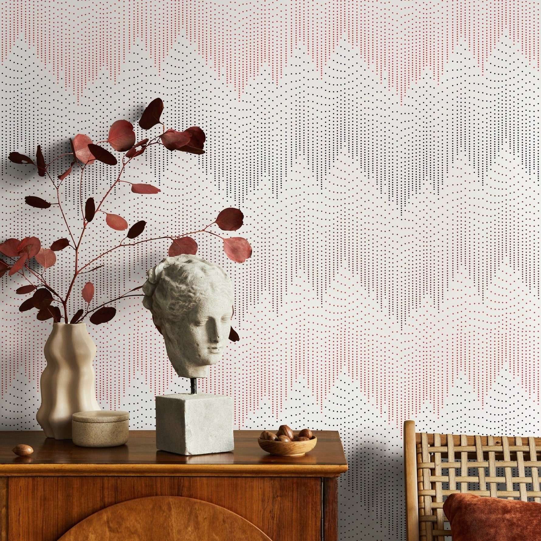 Rainy Dots Wallpaper - Removable Wallpaper Peel and Stick Wallpaper Wall Paper Wall Mural - B254 - WallTrend