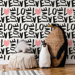 Removable Wallpaper Peel and Stick Wallpaper Wall Paper Wall Mural - Abstract Pop Wallpaper - Love Wallpaper - B557 - WallTrend