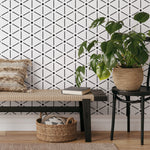 Removable Wallpaper Peel and Stick Wallpaper Wall Paper Wall Mural - Black and White Minimal Wallpaper - B155 - WallTrend