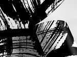 Removable Wallpaper Peel and Stick Wallpaper Wall Paper Wall Mural - Black and White Paintbrush Wallpaper - B039 - WallTrend
