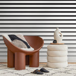 Removable Wallpaper Peel and Stick Wallpaper Wall Paper Wall Mural - Black and White Stripes - B112 - WallTrend