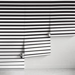 Removable Wallpaper Peel and Stick Wallpaper Wall Paper Wall Mural - Black and White Stripes - B112 - WallTrend
