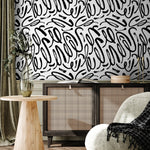 Removable Wallpaper Peel and Stick Wallpaper Wall Paper Wall Mural - Black and White Wallpaper - A589 - WallTrend