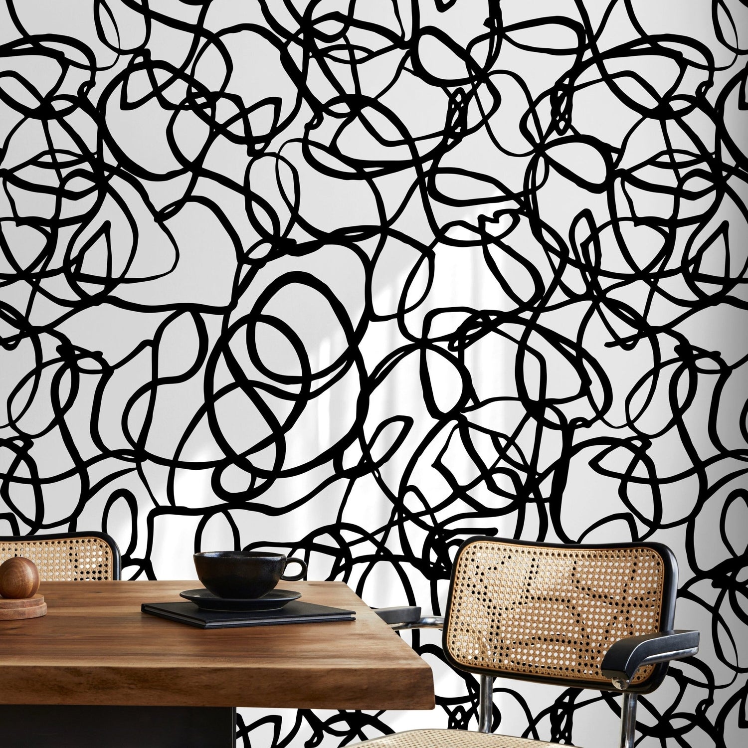 Removable Wallpaper Peel and Stick Wallpaper Wall Paper Wall Mural - Black and White Wallpaper - X081 - WallTrend