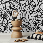 Removable Wallpaper Peel and Stick Wallpaper Wall Paper Wall Mural - Black and White Wallpaper - X081 - WallTrend