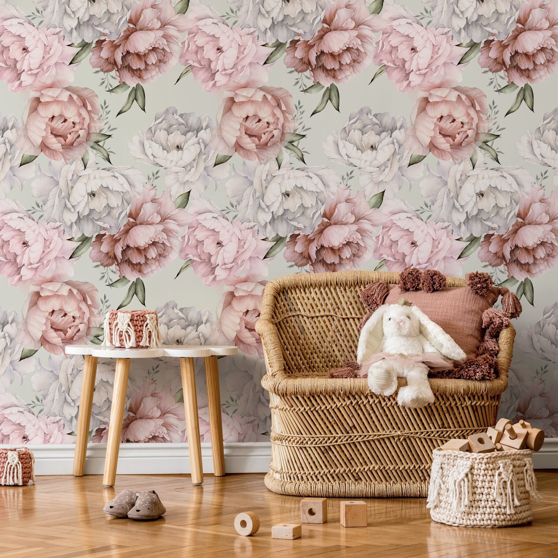 Removable Wallpaper Peel and Stick Wallpaper Wall Paper Wall Mural - Bohemian Wallpaper - Floral Wallpaper - B516 - WallTrend