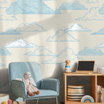 Removable Wallpaper Peel and Stick Wallpaper Wall Paper Wall Mural - Clouds Wallpaper - A579 - WallTrend