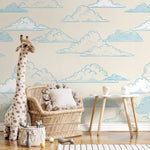 Removable Wallpaper Peel and Stick Wallpaper Wall Paper Wall Mural - Clouds Wallpaper - A579 - WallTrend