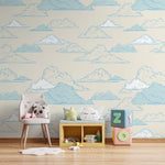 Removable Wallpaper Peel and Stick Wallpaper Wall Paper Wall Mural - Clouds Wallpaper - A579 - WallTrend