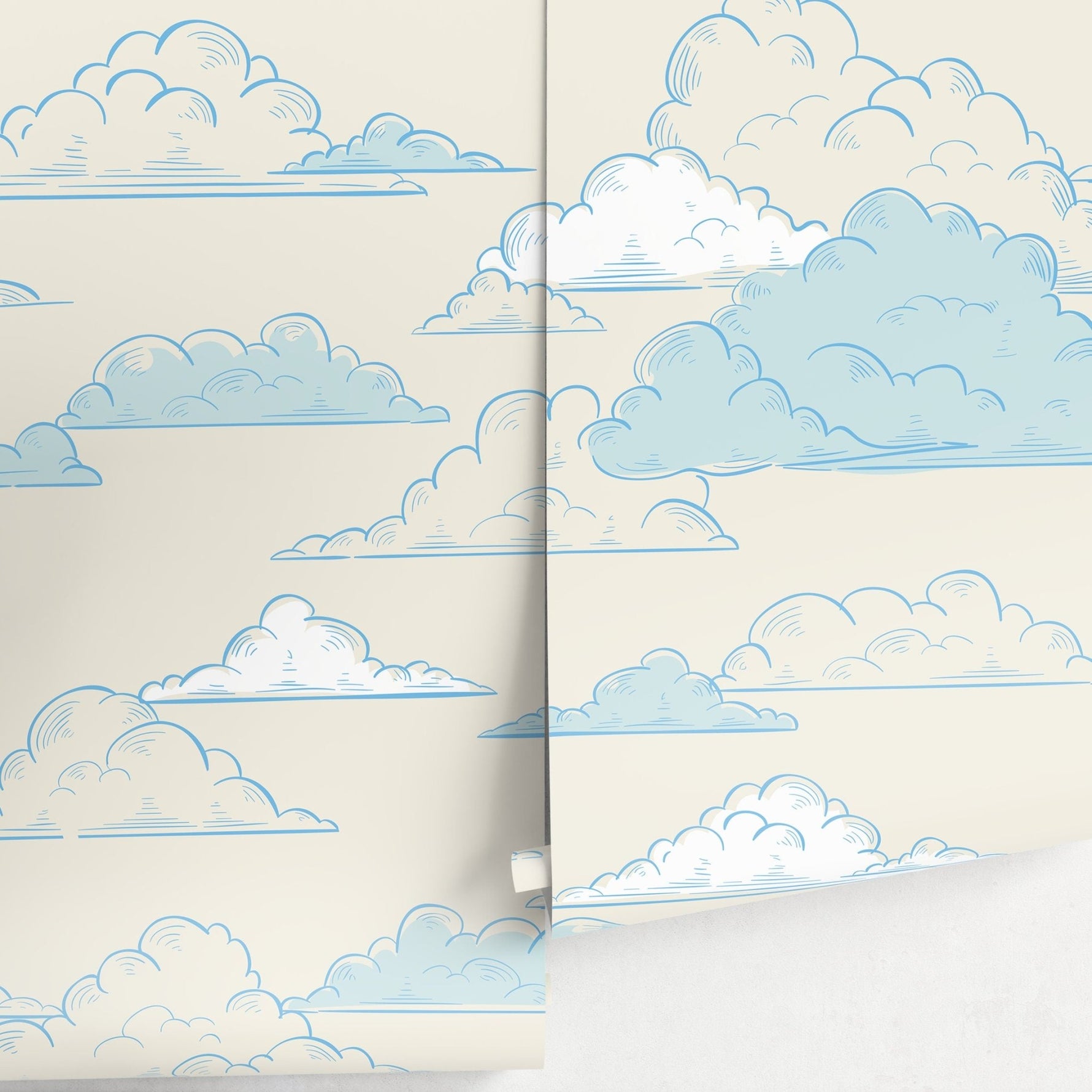 Removable Wallpaper Peel and Stick Wallpaper Wall Paper Wall Mural - Clouds Wallpaper - A579 - WallTrend