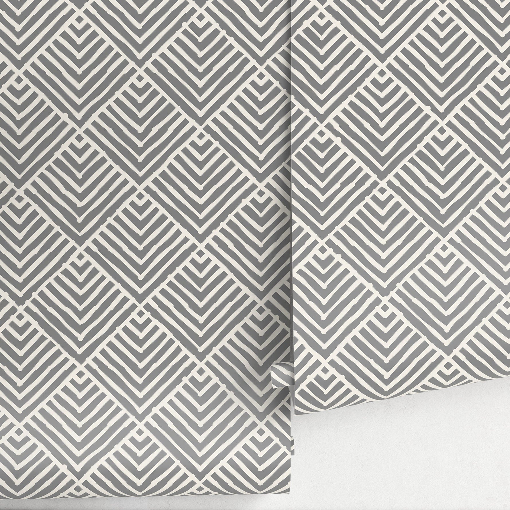 Removable Wallpaper Peel and Stick Wallpaper Wall Paper Wall Mural - Geometric Black and White Wallpaper - A465 - WallTrend