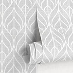 Removable Wallpaper Peel and Stick Wallpaper Wall Paper Wall Mural - Geometric Gray Wallpaper - A553 - WallTrend