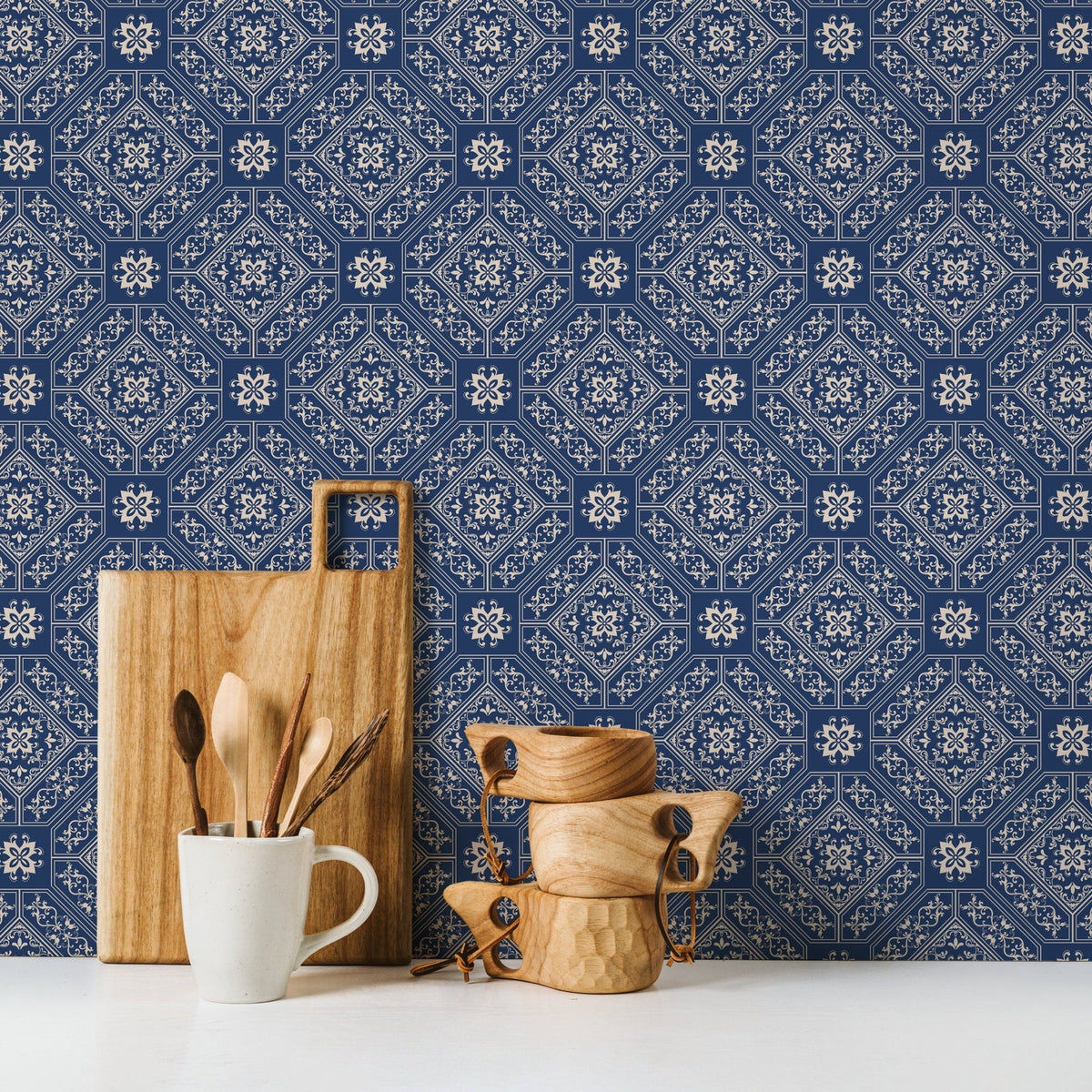 Removable Wallpaper Peel and Stick Wallpaper Wall Paper Wall Mural - Geometric Lines Wallpaper - C188 - WallTrend