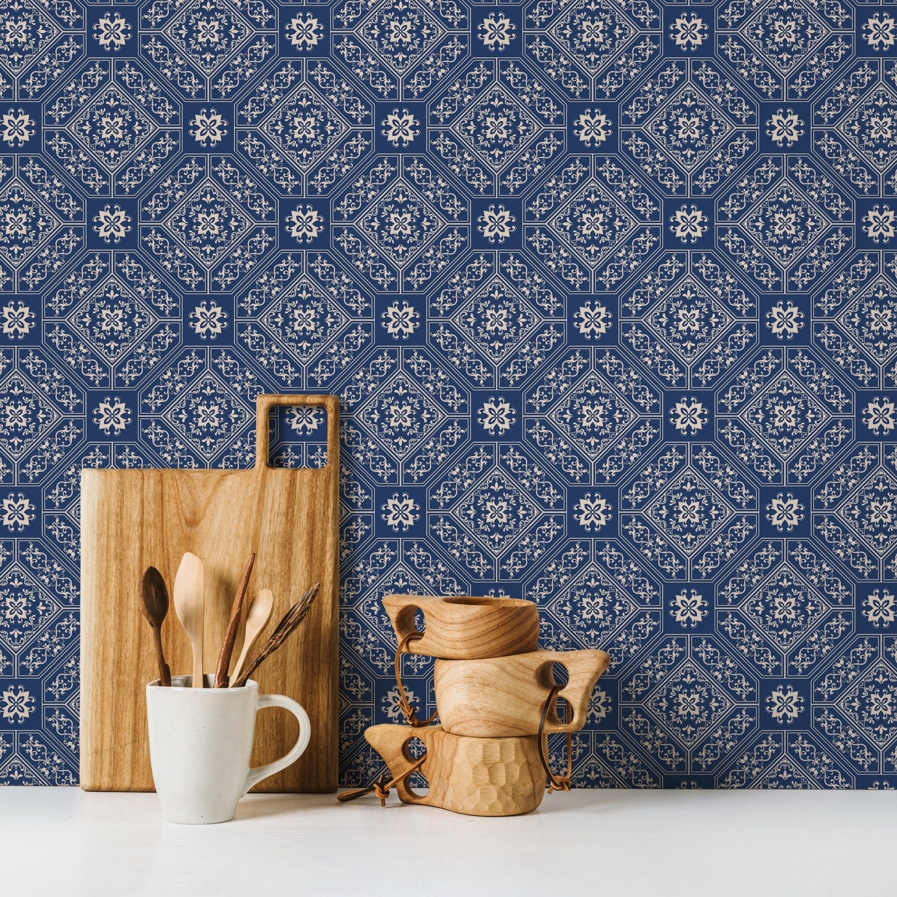 Removable Wallpaper Peel and Stick Wallpaper Wall Paper Wall Mural - Geometric Lines Wallpaper - C188 - WallTrend