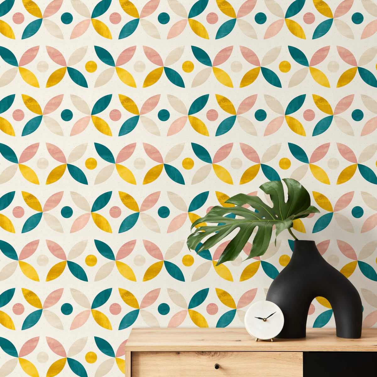 Removable Wallpaper Peel and Stick Wallpaper Wall Paper Wall Mural - Geometric Rectangles Wallpaper - C230 - WallTrend