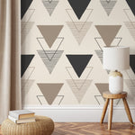 Removable Wallpaper Peel and Stick Wallpaper Wall Paper Wall Mural - Geometric Triangles Wallpaper - C244 - WallTrend