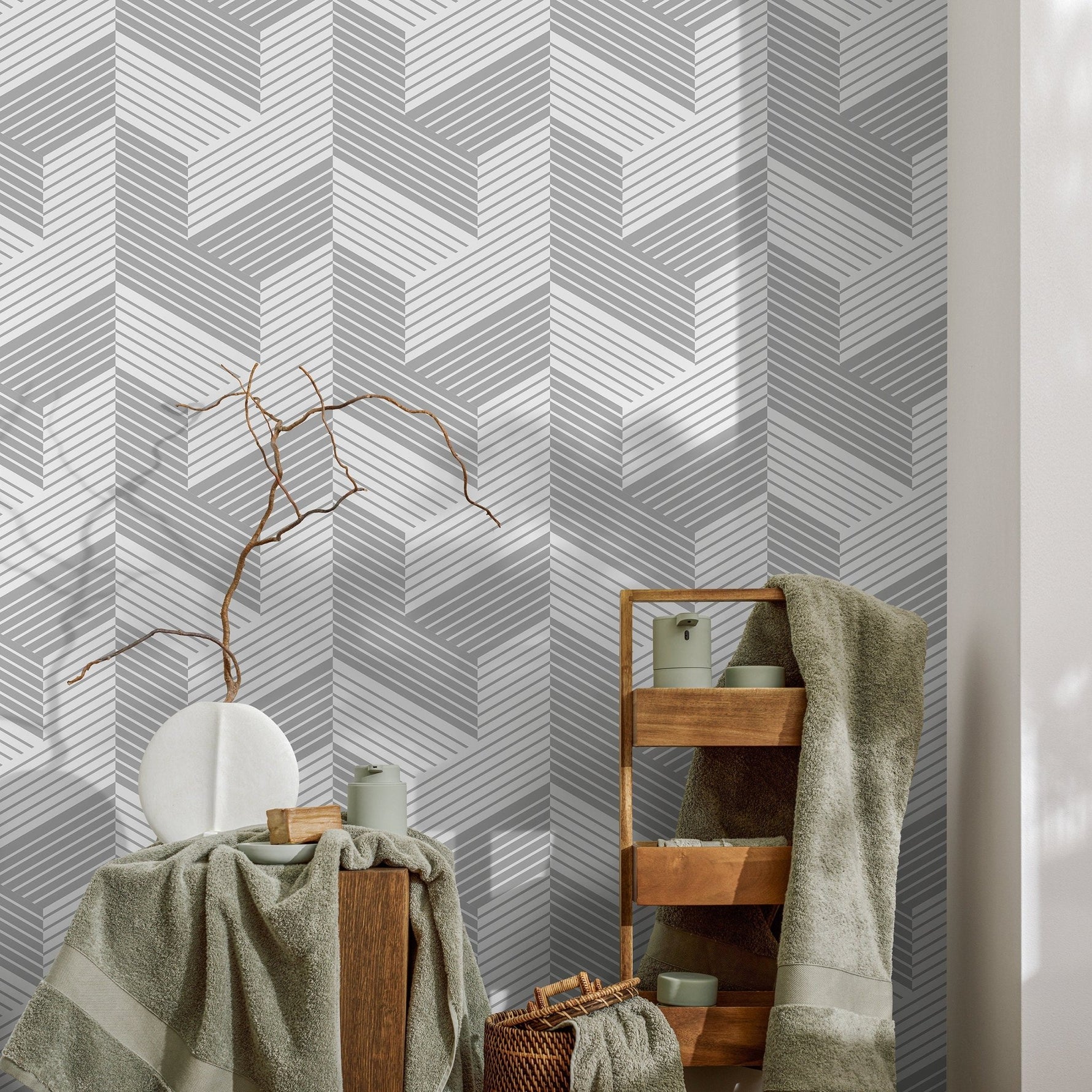 Removable Wallpaper Peel and Stick Wallpaper Wall Paper Wall Mural - Geometric Wallpaper - A484 - WallTrend