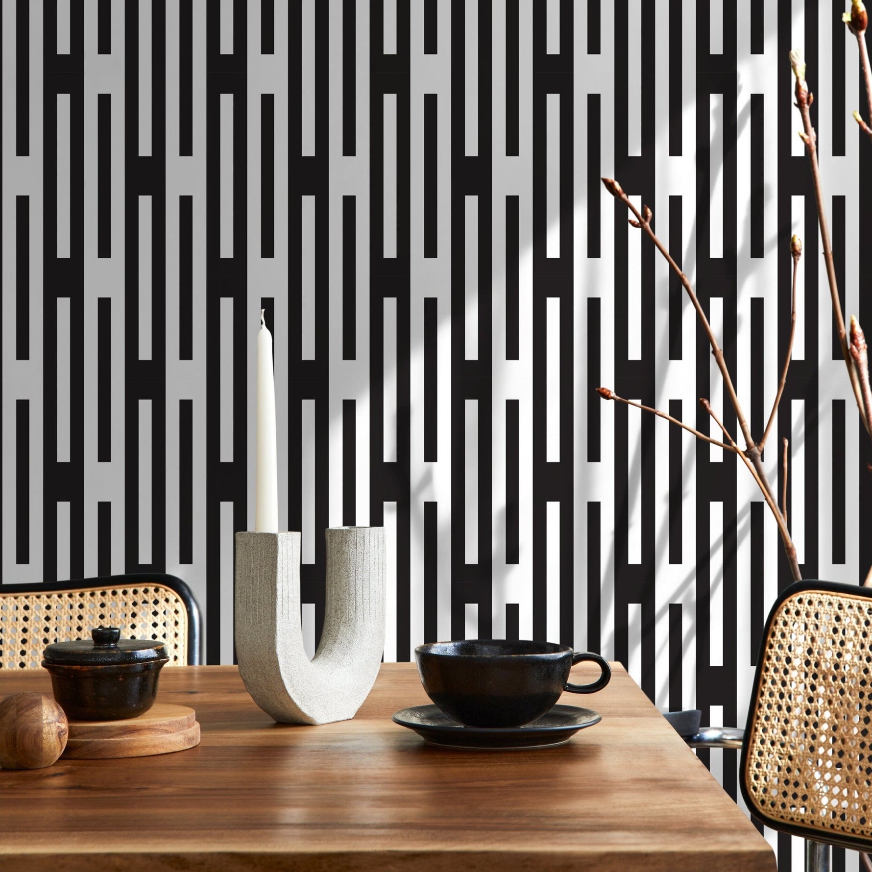 Removable Wallpaper Peel and Stick Wallpaper Wall Paper Wall Mural - Geometric Wallpaper - D939 - WallTrend