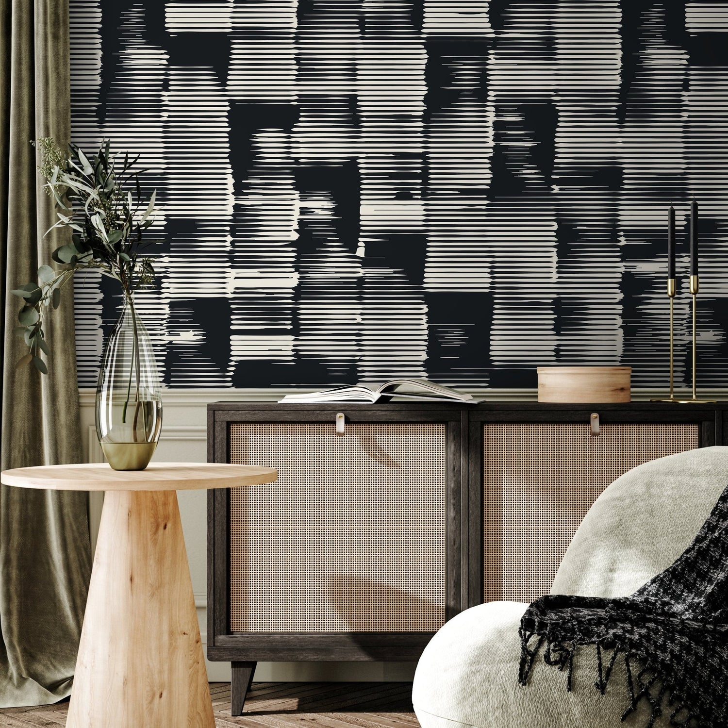 Removable Wallpaper Peel and Stick Wallpaper Wall Paper Wall Mural - Gray Abstract Wallpaper - A468 - WallTrend