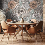 Removable Wallpaper Peel and Stick Wallpaper Wall Paper Wall Mural - Hand Draw Floral Wallpaper - A550 - WallTrend