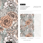 Removable Wallpaper Peel and Stick Wallpaper Wall Paper Wall Mural - Hand Draw Floral Wallpaper - A550 - WallTrend