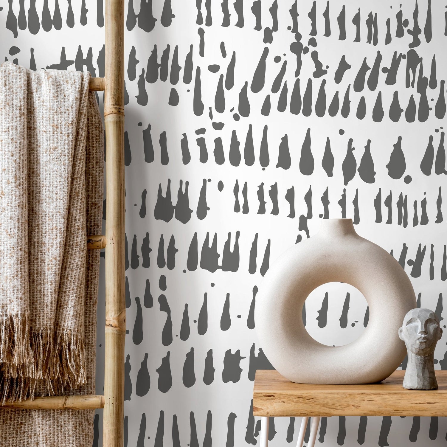 Removable Wallpaper Peel and Stick Wallpaper Wall Paper Wall Mural - Hand Draw Wallpaper - AS1 - C098 - WallTrend