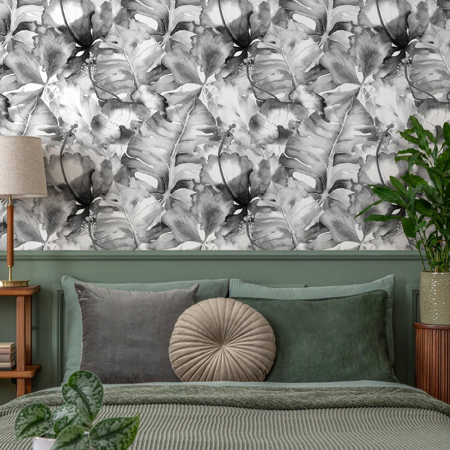 Removable Wallpaper Peel and Stick Wallpaper Wall Paper Wall Mural - Monstera Wallpaper - A515 - WallTrend