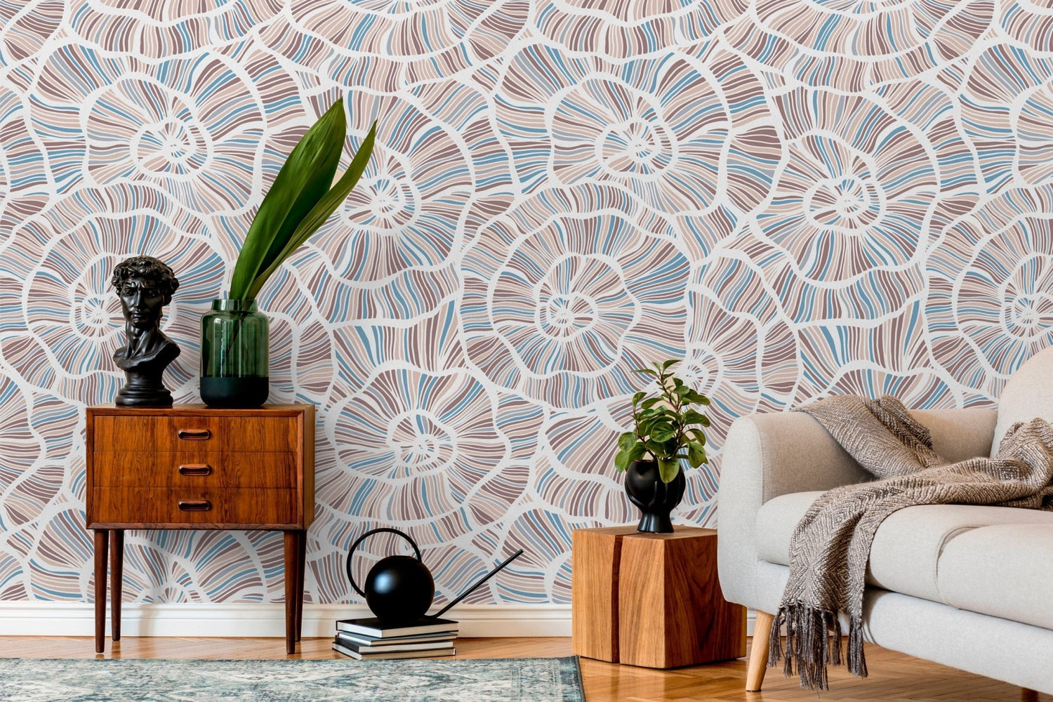 Removable Wallpaper Peel and Stick Wallpaper Wall Paper Wall Mural Mosaico Tiles Wallpaper Watercolor Wallpaper Watercolor Print - B784 - WallTrend
