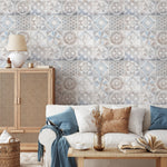 Removable Wallpaper Peel and Stick Wallpaper Wall Paper Wall Mural - Portuguese Azulejos Tile Wallpaper - A556 - WallTrend