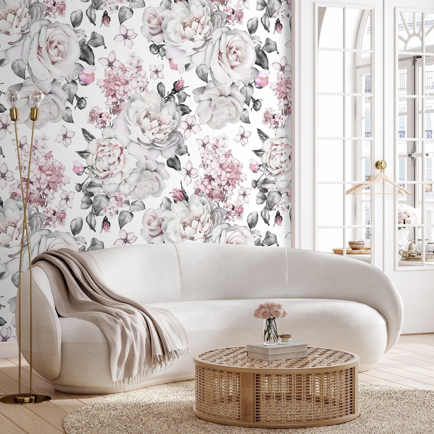 Removable Wallpaper Peel and Stick Wallpaper Wall Paper Wall Mural - Vintage Floral Wallpaper - A547 - WallTrend