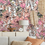 Removable Wallpaper Peel and Stick Wallpaper Wall Paper Wall Mural - Vintage Floral Wallpaper - A615 - WallTrend