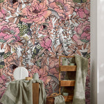 Removable Wallpaper Peel and Stick Wallpaper Wall Paper Wall Mural - Vintage Floral Wallpaper - A615 - WallTrend